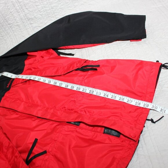 Marmot Womens GoreTex Jacket Raincoat Size Medium Red Black Outdoor Fall Winter - Picture 9 of 9